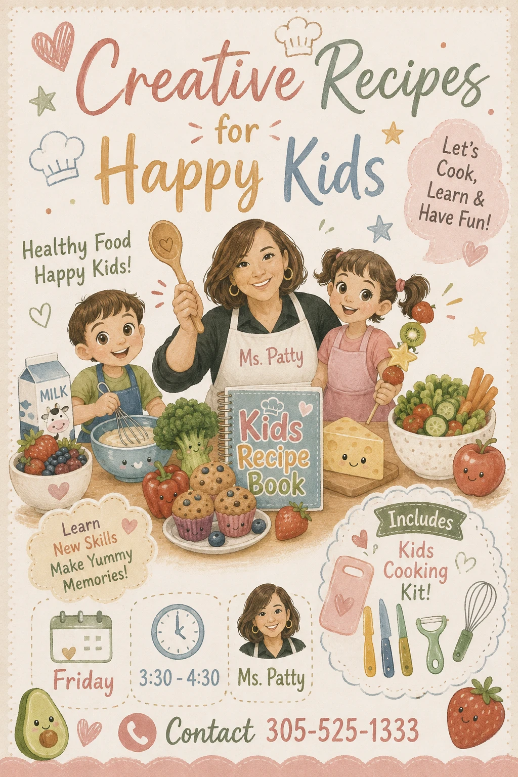 Creative Recipes Cooking Club flyer — Creativa Academy