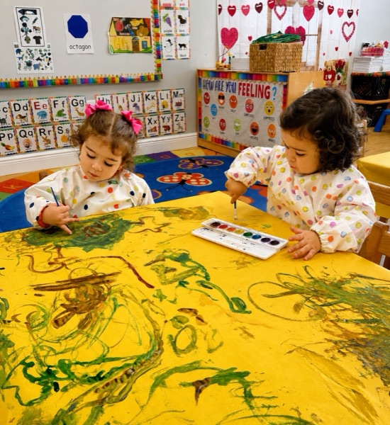 Watercolor painting at Creativa Academy